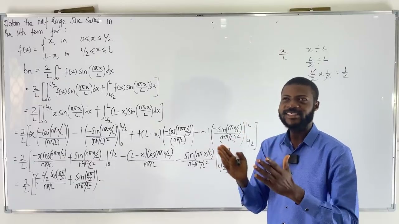 How To Find The Half Range Sine Series Of A Function In Terms of L
