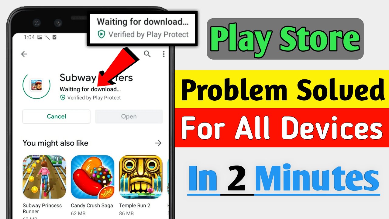 Fix Play Store Waiting For Download problem Solved | How to solve Waiting For Download in play store