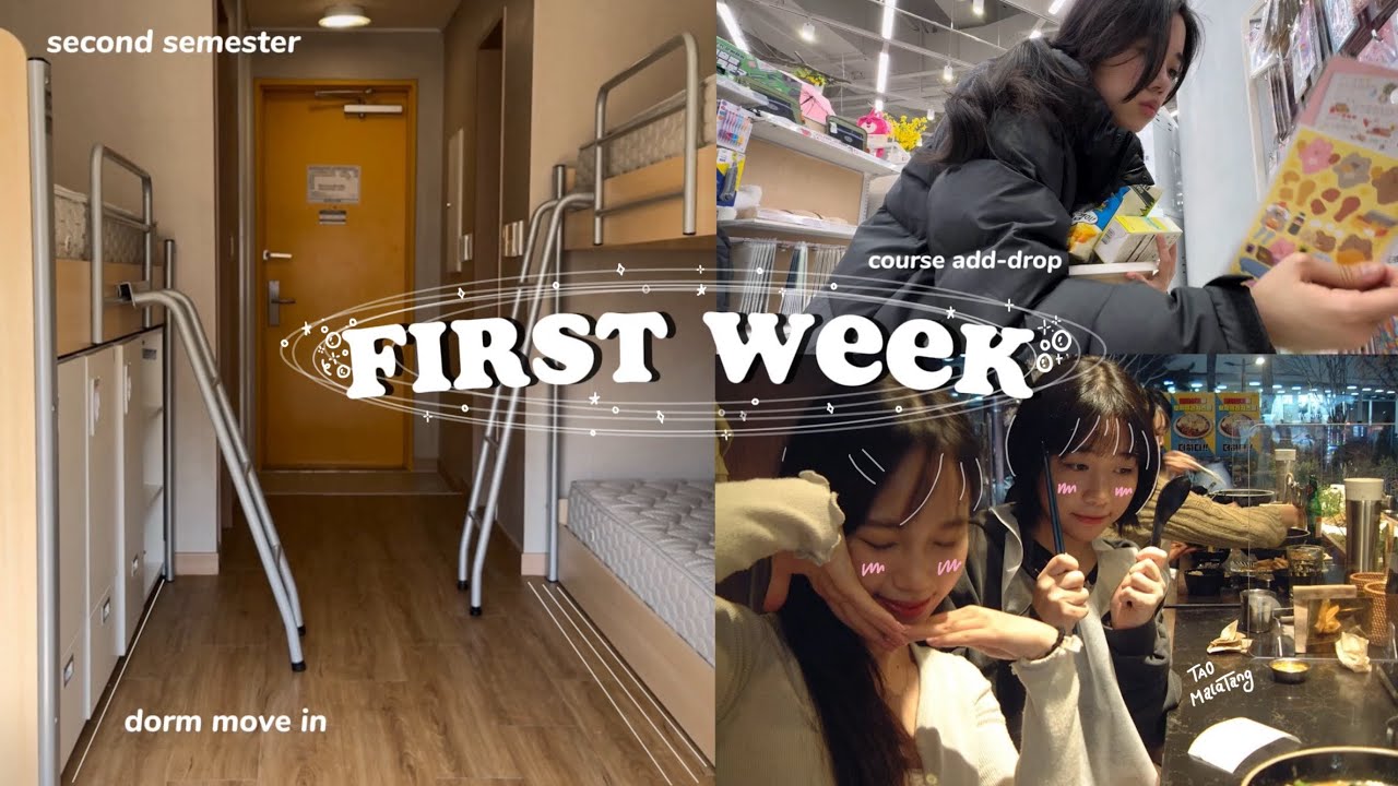 First week of college📑| UIC Yonsei, dorm move in, course add-drop, grocery