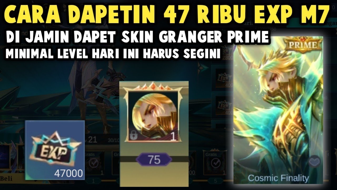 CARA DAPETIN 47000 EXP M7 GRATIS ! MINIMAL LEVEL HARI INI HARUS SEGINI UNTUK DAPETIN SKIN PRIME !!