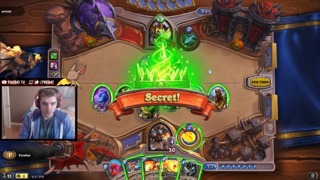 Hearthstone Arena - Firebat with Zalae Plauing Dual Arena