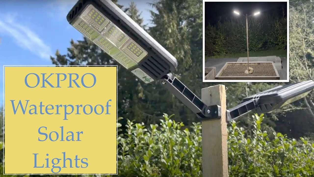 OKPRO S-124XB Outdoor Water Proof Solar Lights with Motion Sensor Unboxing and Review [OKPRO Solar]