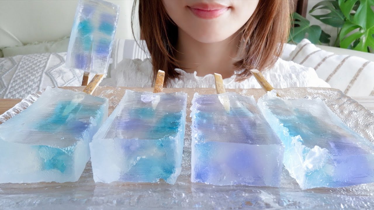 【咀嚼音】梅雨を閉じ込めた宝石みたいな琥珀糖を作って食べる【ASMR/EATINGSOUNDS】