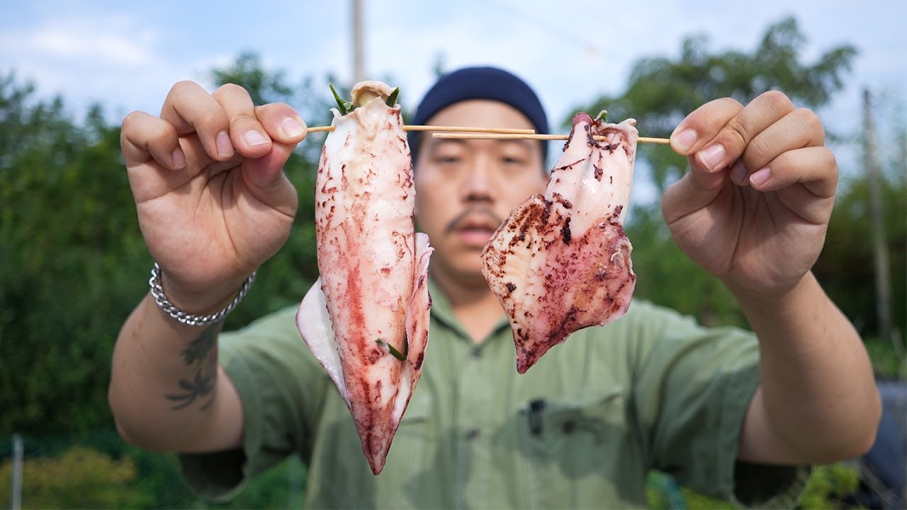한치 수십마리 잡아서 순대를 만들어 먹어보자!