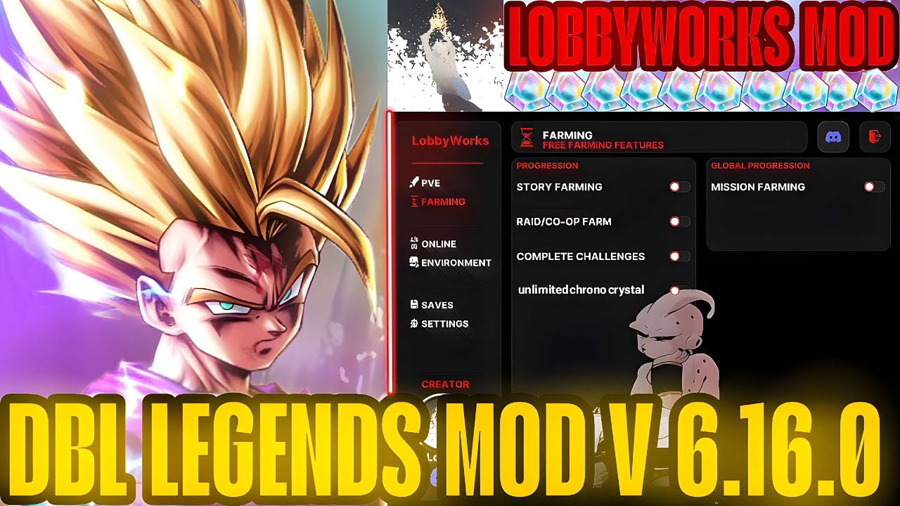 LobbyWorks Mod v6.16.0 Dragon Ball Legends 🔥