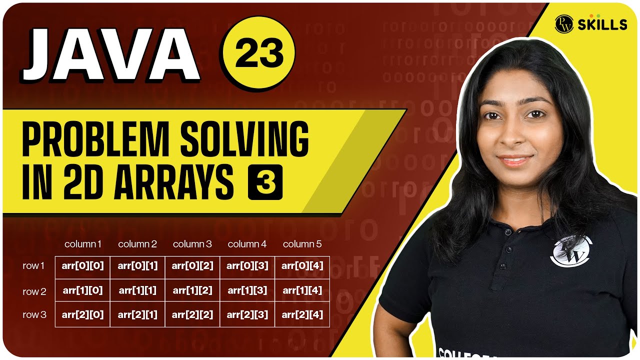 Problem Solving in 2D Arrays - 3 | Prefix Sum | Lecture 23 | Java and DSA Foundation Course