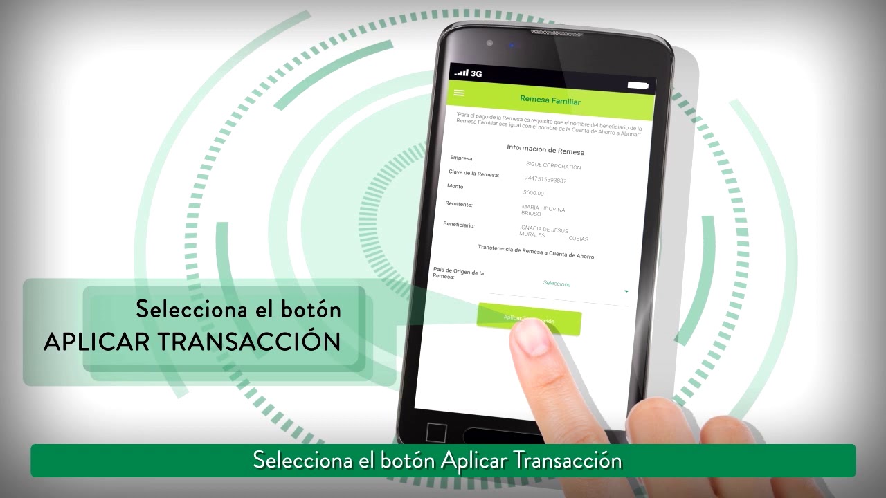 Pago Remesas en app FEDE MÓVIL