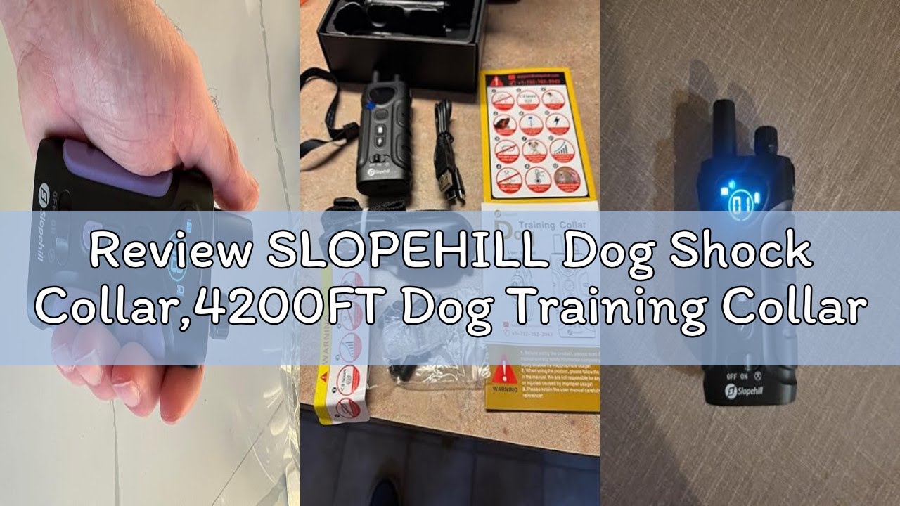 Review SLOPEHILL Dog Shock Collar,4200FT Dog Training Collar with Remote,IPX8 Waterproof E-Collar wi