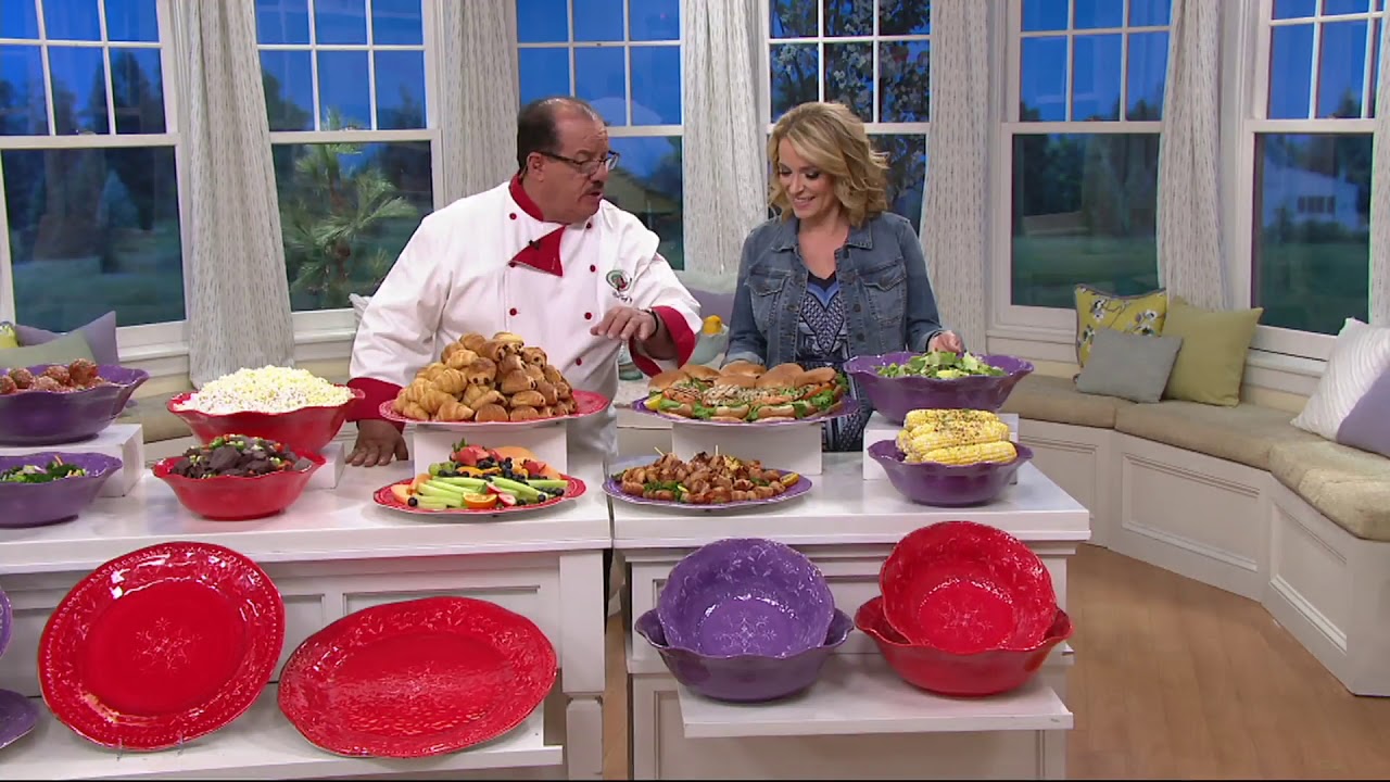 Marseille Choice of S/2 Melamine Serving Bowls or Trays on QVC