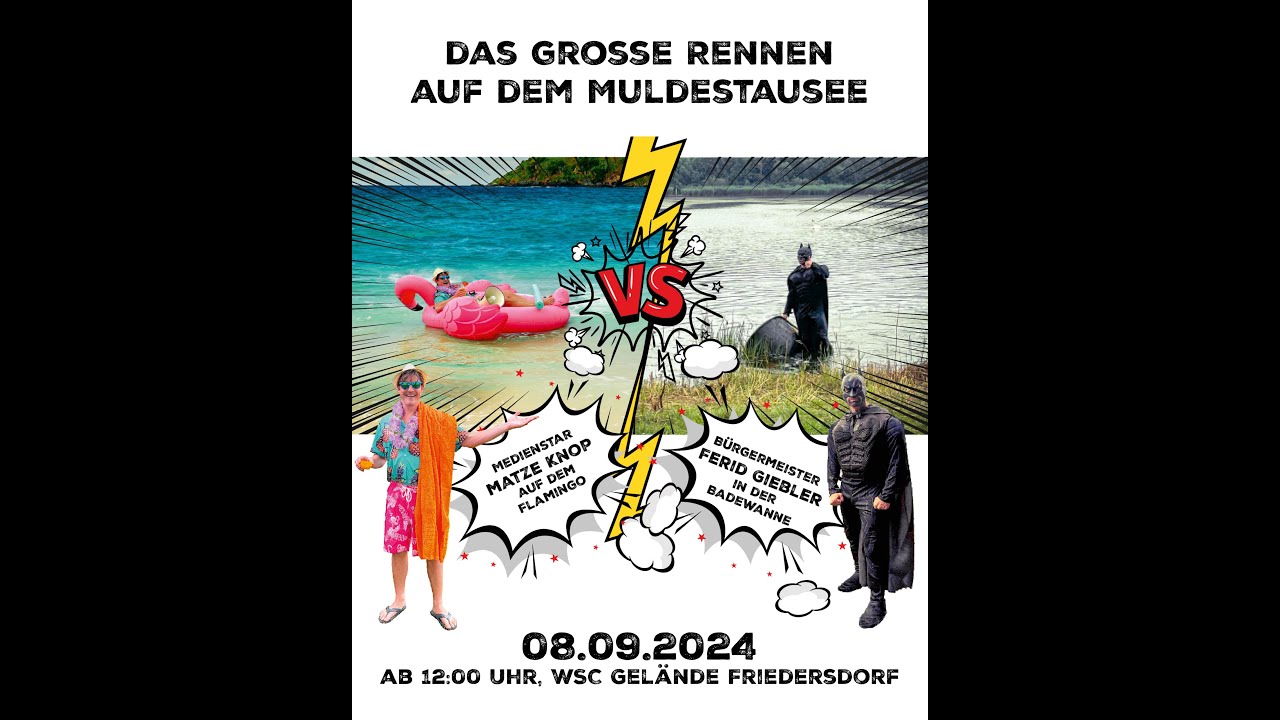 DAS DUELL auf dem Muldestausee - Medienstar Matze Knop vs. Bürgermeister Ferid Giebler