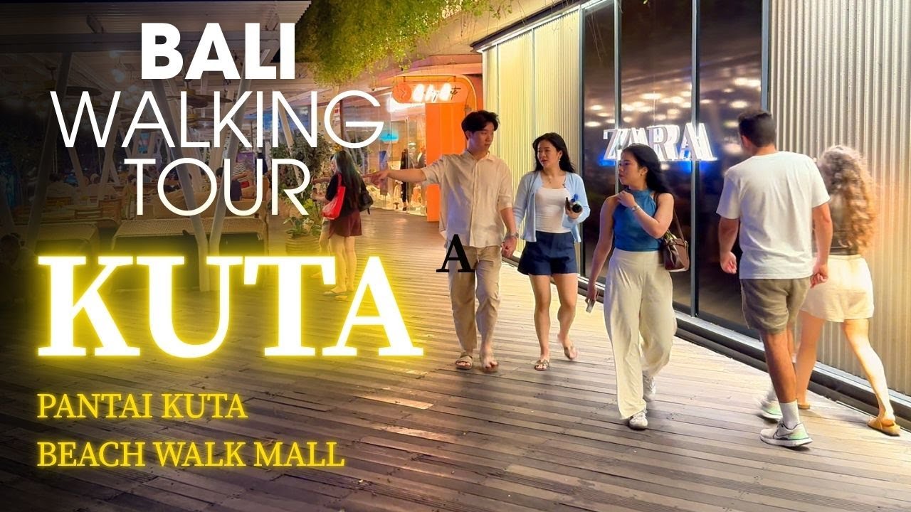 BALI NIGHTLIFE 🇮🇩 KUTA Bali Indonesia Night walking tour | PANTAI KUTA Bali