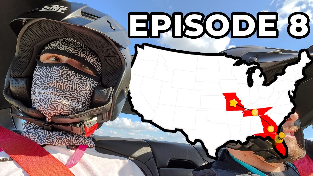 Crippling Drew races a car 180 mph on a Formula E track! - 10,000 Miles Roadtrip - Episode 8