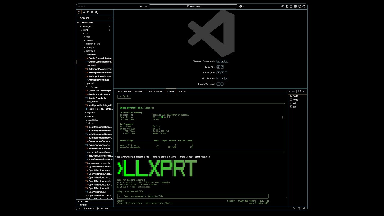 How to connect LLxprt Code to Cerebras Code Max/Pro (Qwen3 Coder) 480B