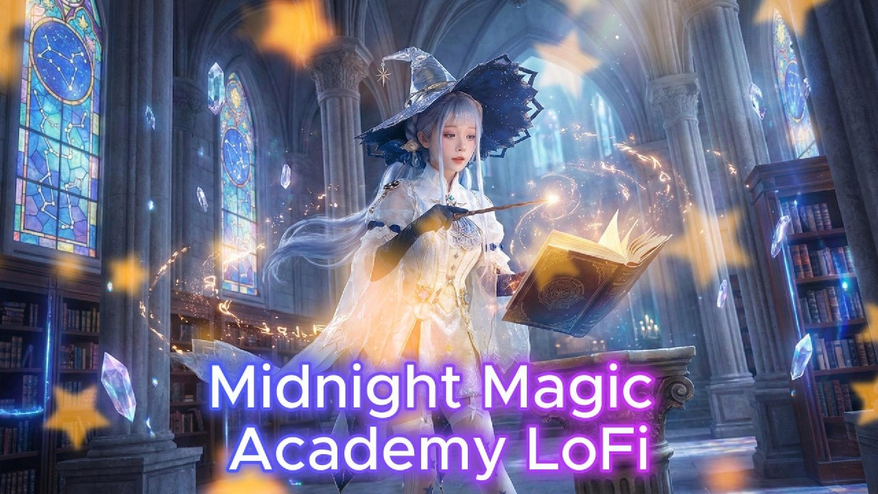 🌙 Midnight Magic Academy | Lo-Fi Fantasy Beats to Study & Relax To ✨ #fantasylofi #studybeats #magic