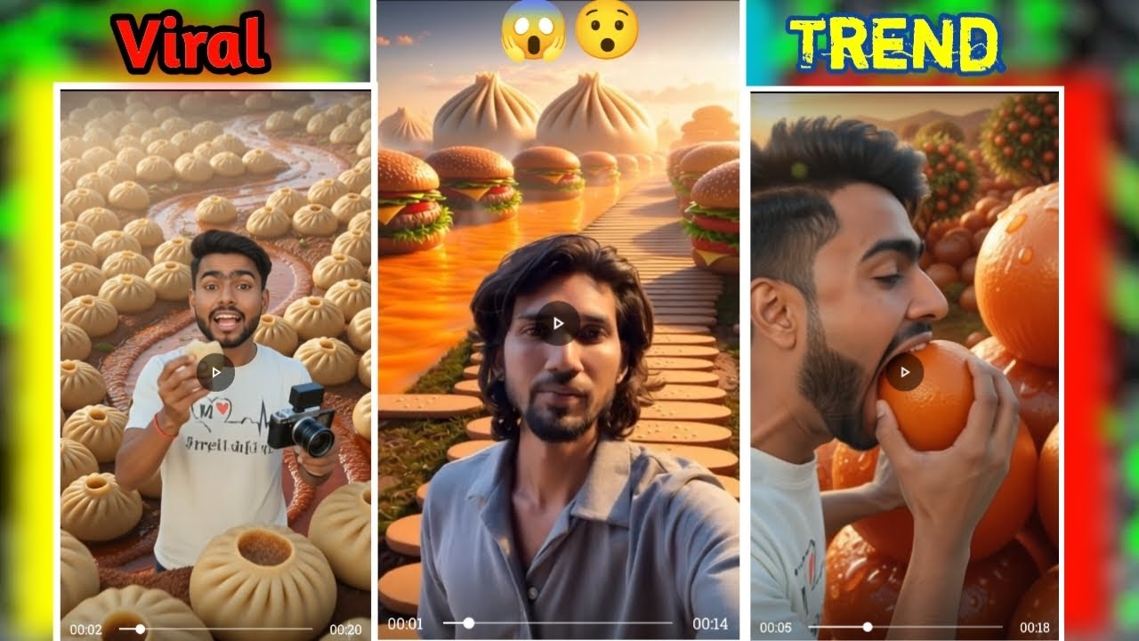 Momos, Pizza, gulab jamun, Ai Ki Duniya Reels Editing | Viral AI Video Editing | FullTutorial