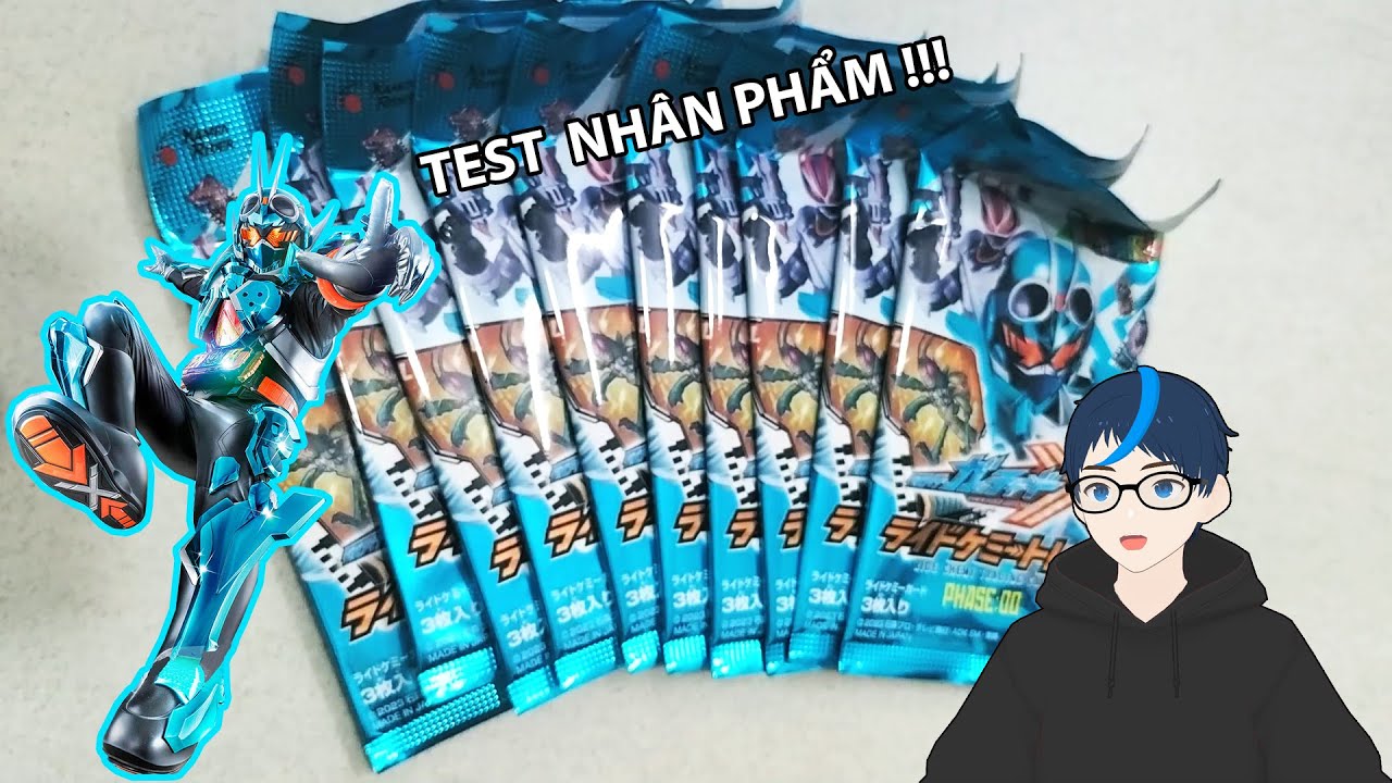 Mở 10 pack KR Gotchard Ride Chemy Trading Card Phase 00 !!!