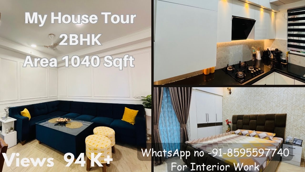 MY HOME TOUR🏠2+1 BHK 14th Avenue | Gaur City 2 Noida￼ ￼￼
