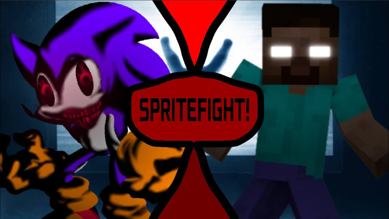 Needlemouse vs Herobrine (Sonic Analog Horror vs Minecraft Creepypasta) | SPRITE FIGHT S1 EP6 | 🎃