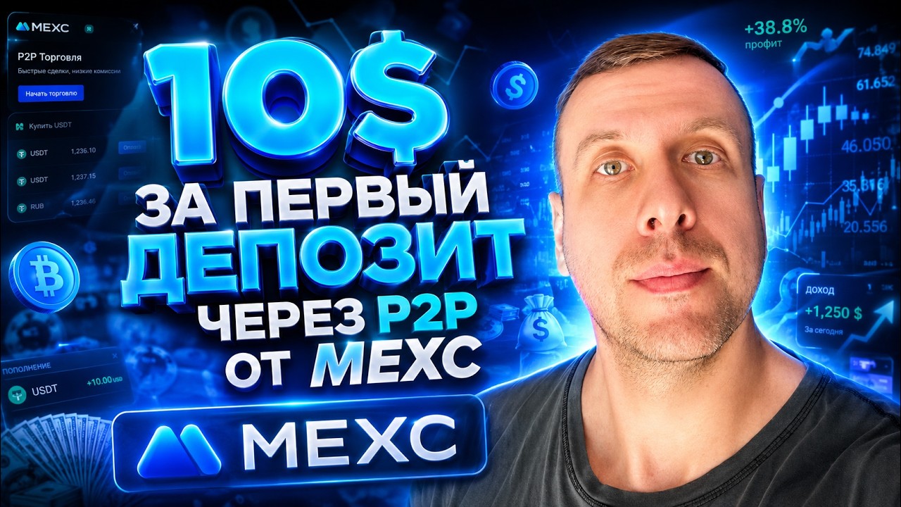 🔥 MEXC дарит 10 USDT! Получаем бонус за первый депозит через P2P