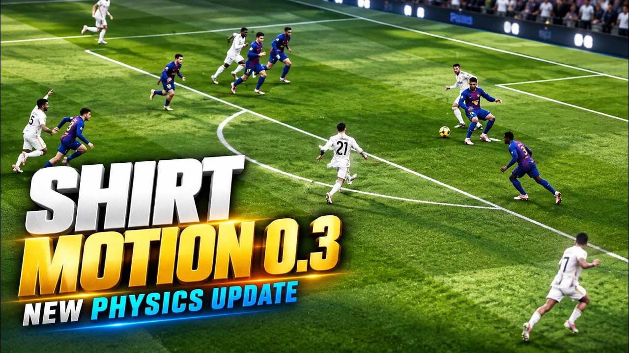SHIRT MOTION 0.3 🔥 Realistic Jersey Physics Update | PES 2021 / Football Life 2026
