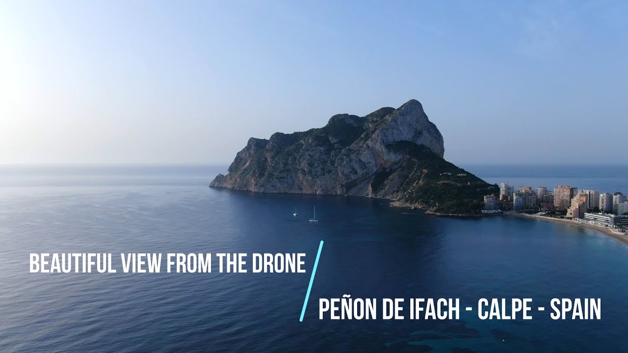 Beautiful view from the drone - Penon de Ifach - Calpe (Spain) Costa Blanca