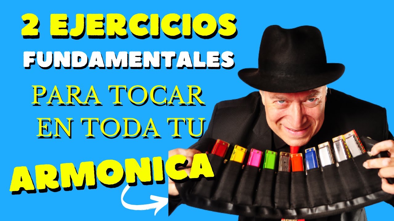 Ejercicios para tocar en toda la Armonica. Aprende armonica con Ruben Gaitan