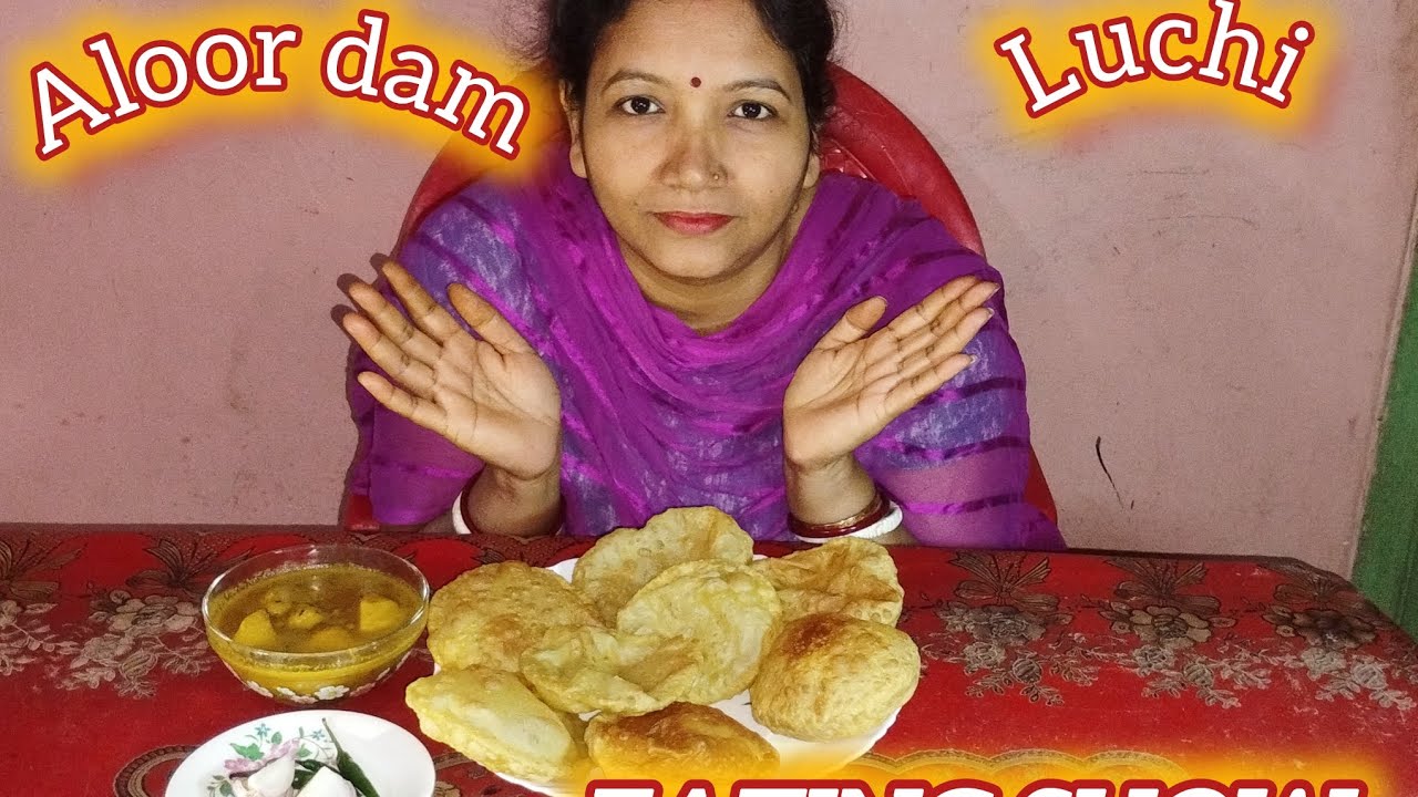 Luchi|Aloordam|Bangali eating show| #mukbang #food 