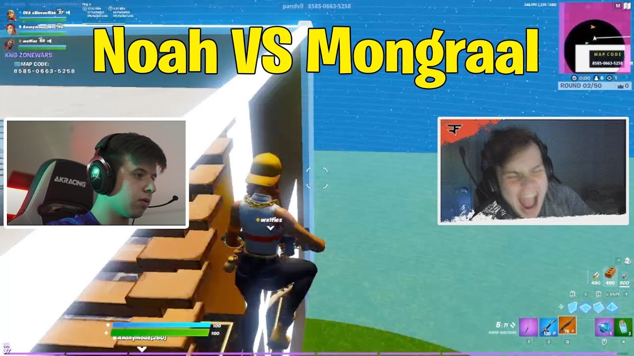Noahreyli VS Mongraal In 3v3 Zone Wars w/ EU PROS (Wolfiez, X8, Flikk, Freemok) - EU Zone Wars