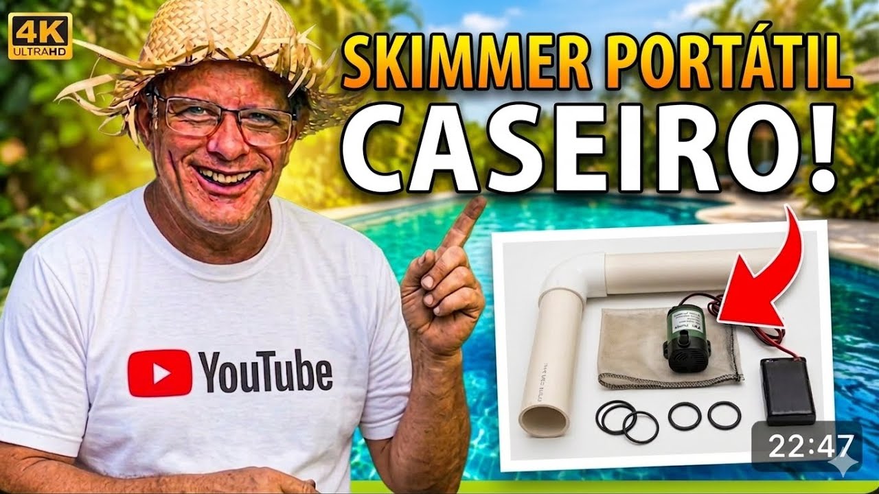 BRILHANTE IDEIA como fazer um SKIMMER CASEIRO .
