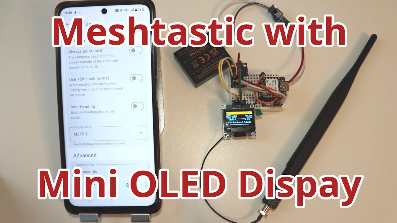 Улучшенная версия Meshtastic: миниатюрный I²C OLED-дисплей с микроконтроллером XIAO nRF52840 и ко...