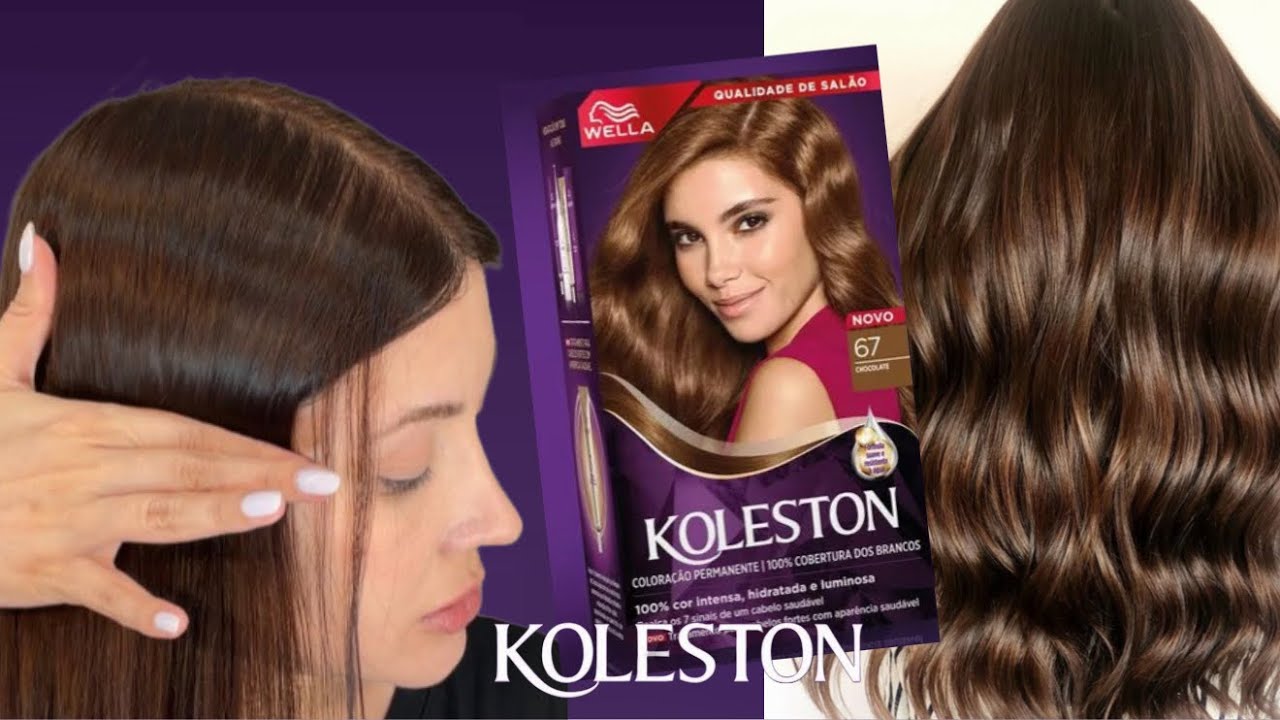 Pintei o cabelo em casa de Marrom Chocolate 6.7 da Koleston sem descolorir! 