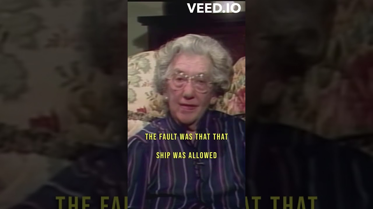Titanic survivor talks about who is to blame for the ship sinking.