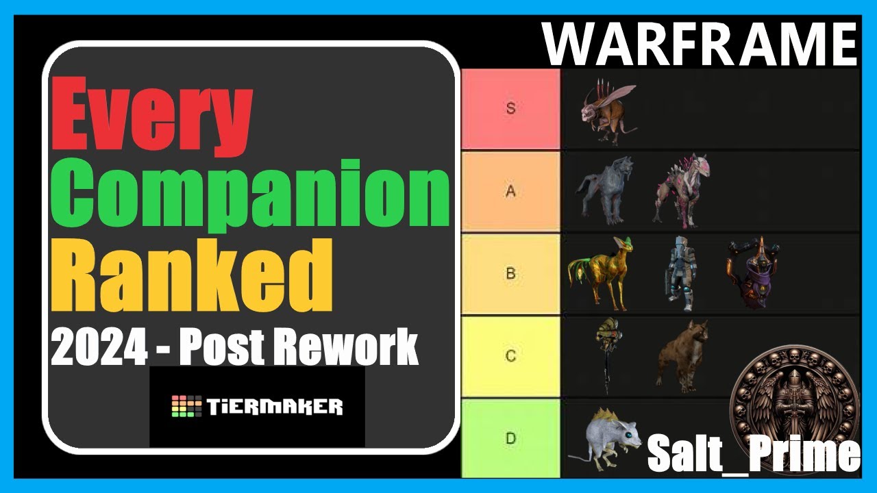 Every Companion Ranked (2024 Post Rework) Tier List - Warframe