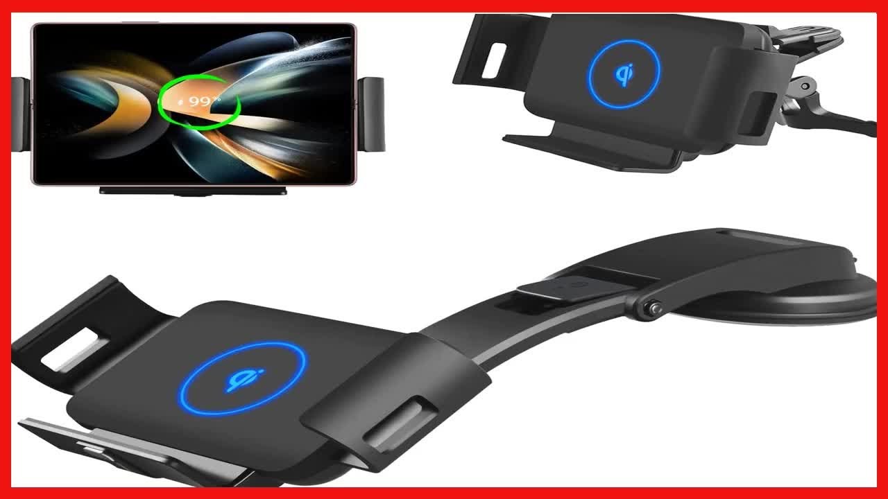 Автомобильное крепление для Samsung Galaxy Z Fold 4/3 с беспроводной зарядкой 15 Вт – надежное и ...