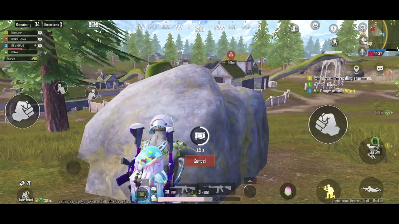 Rank push gameplay livik event with friends Bgmi
