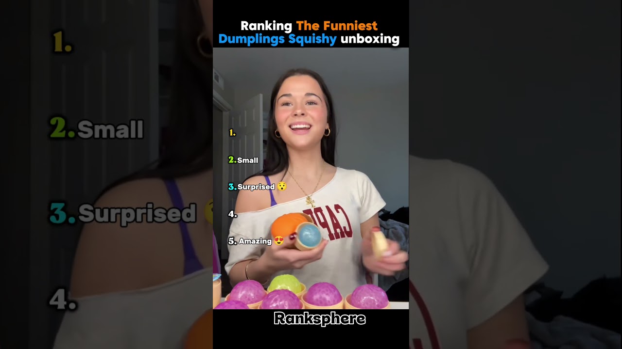 Ranking the funniest Dumplings Squishy unboxing moments #funny #dumpling