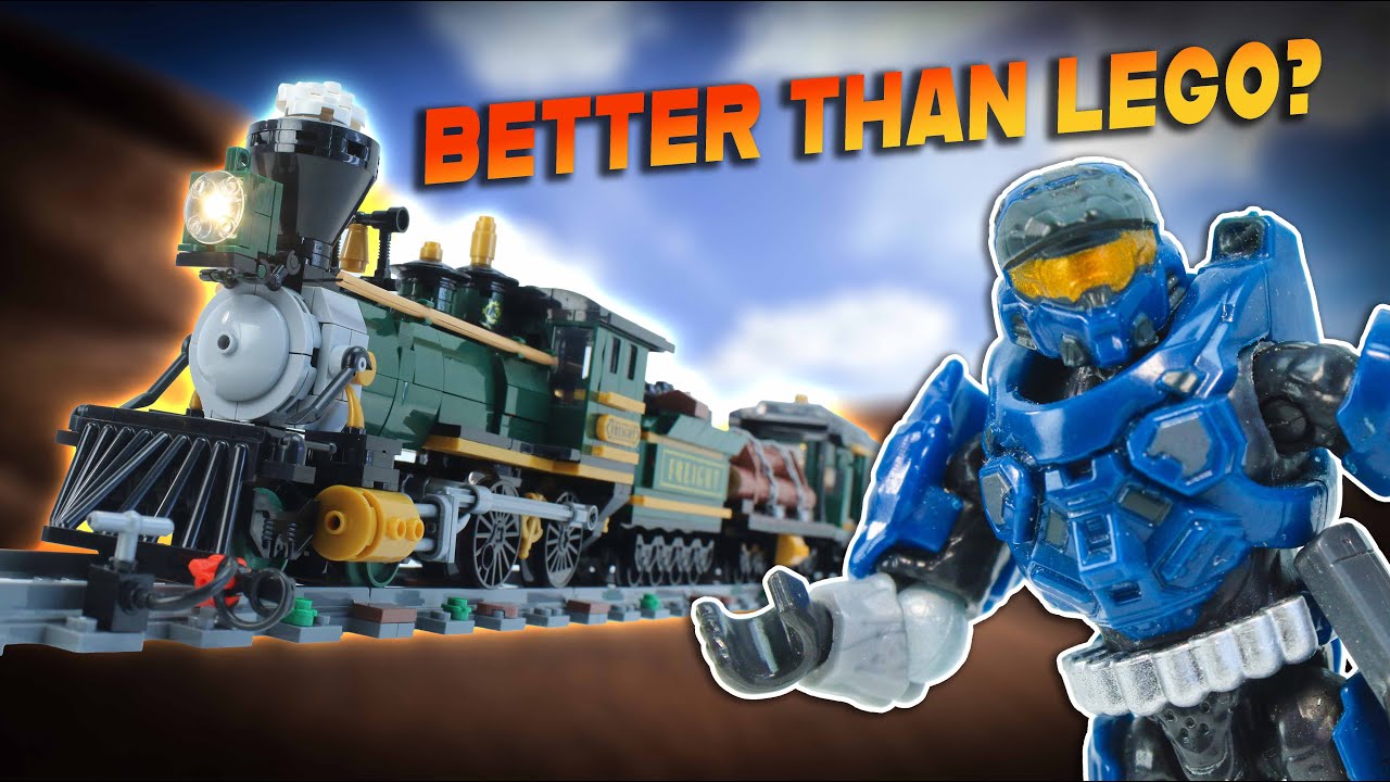 BETTER than LEGO, but does it beat MEGA?? @Funwhole Old West Train Build REVIEW