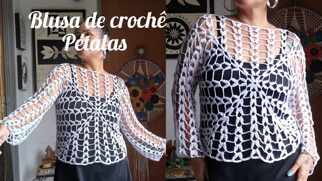 BLUSA DE CROCHÊ FÁCIL    #marcialobocroche