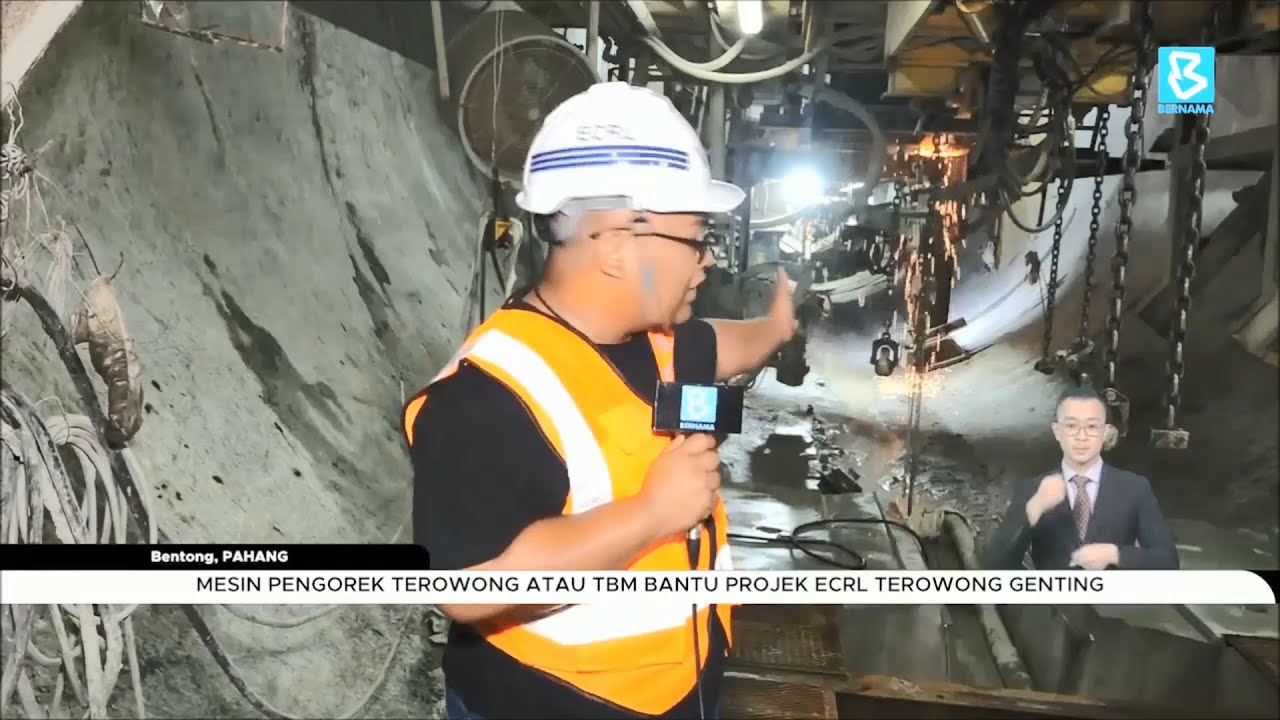 Mesin pengorek terowong atau TBM bantu projek ECRL Terowong Genting