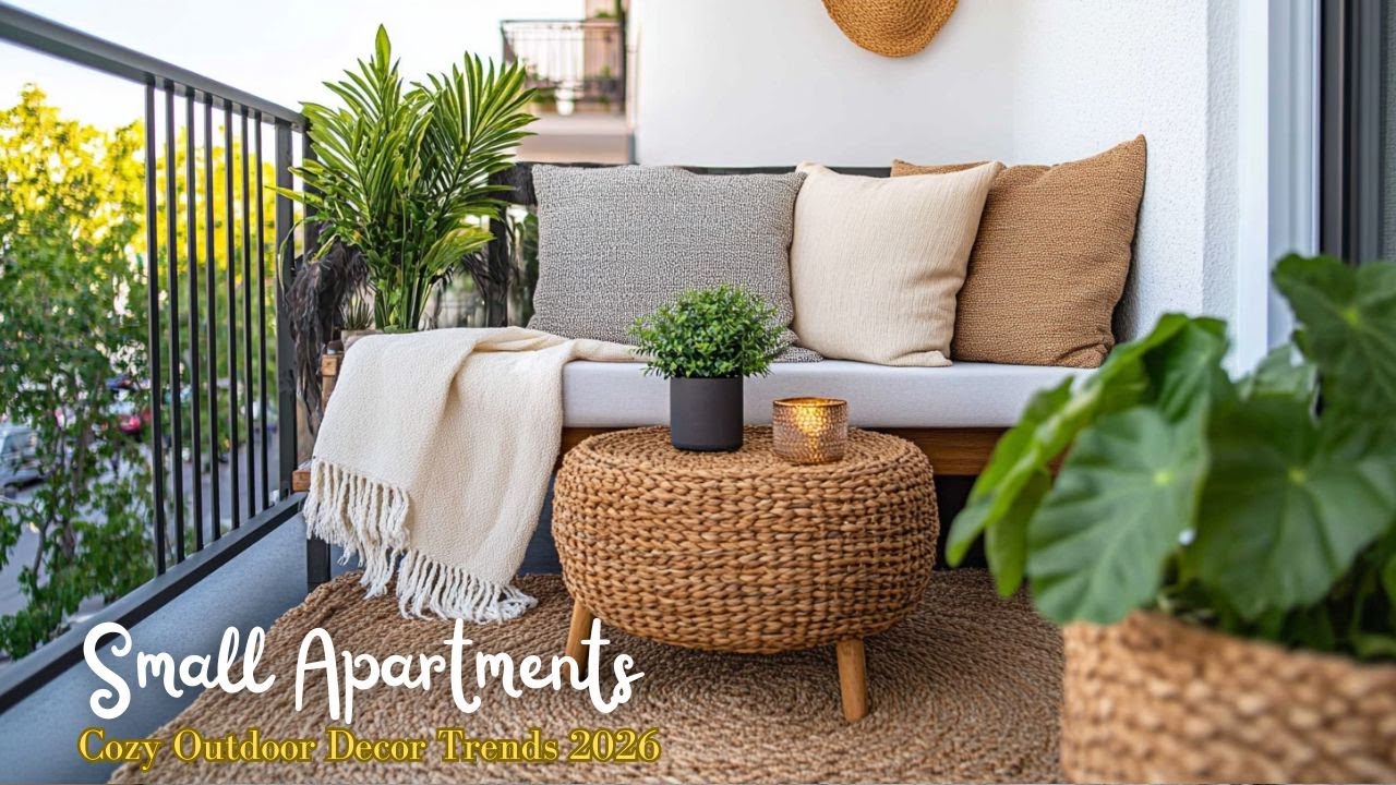 Modern Boho Balcony Design for Small Apartments  Cozy Outdoor Decor Trends 2026