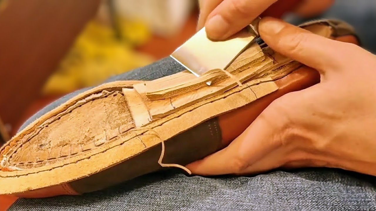 Hand Making a bespoke pair of two tone Oxford shoes