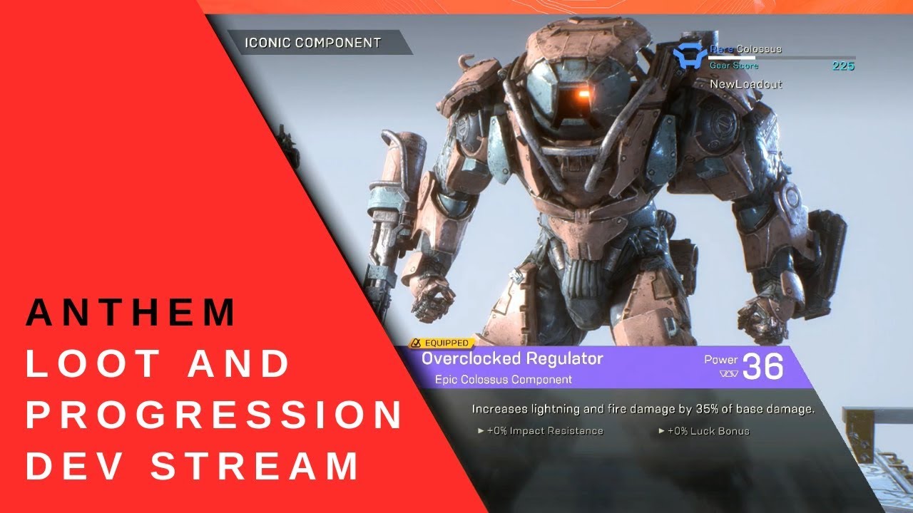 Anthem Developer Live Stream - Loot and Progression!