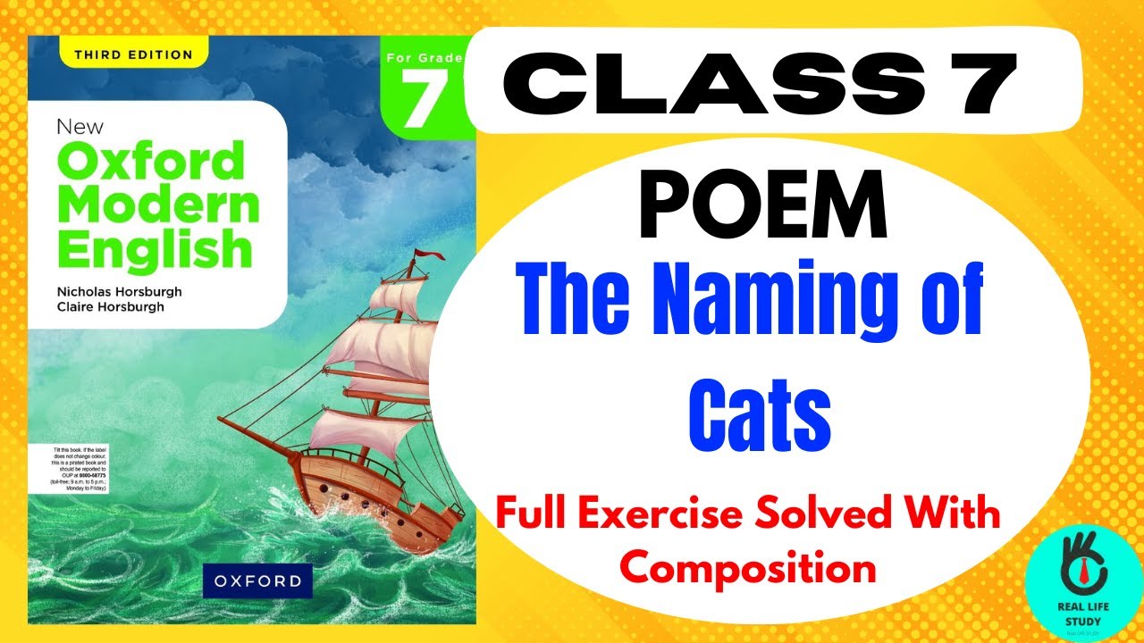 New Oxford Modern English Book 7 | Poem: The Naming of Cats | Full Explanation + Exercises Solved