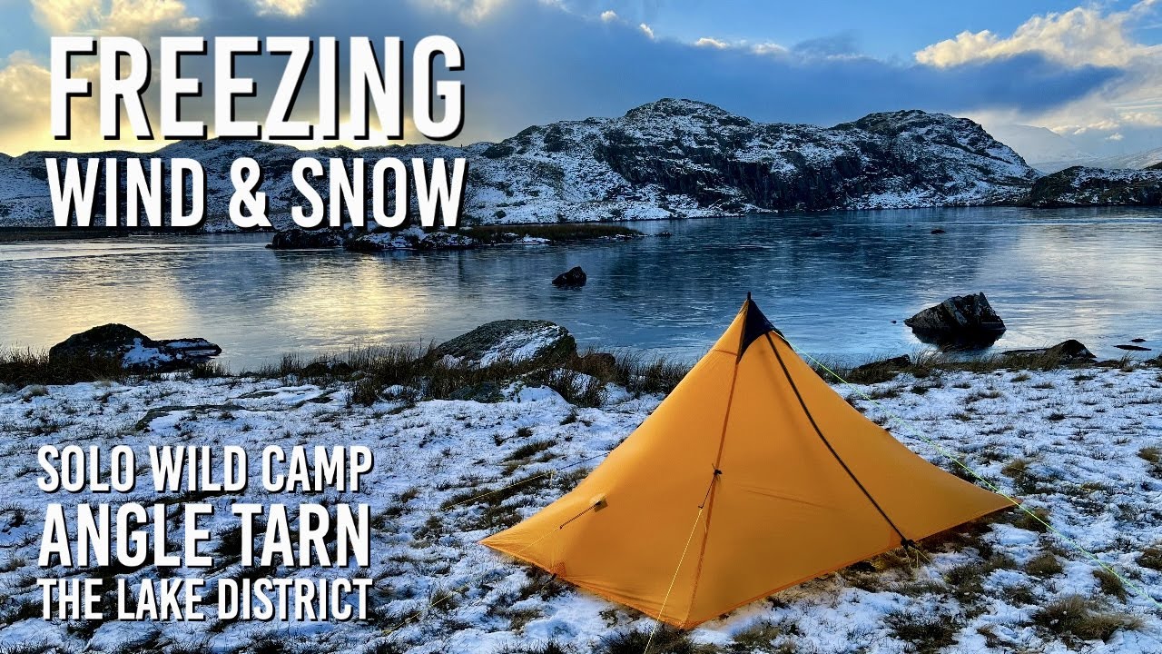 Winter Solo Wild Camp in Freezing Winds & Snow: Angle Tarn the Lake District