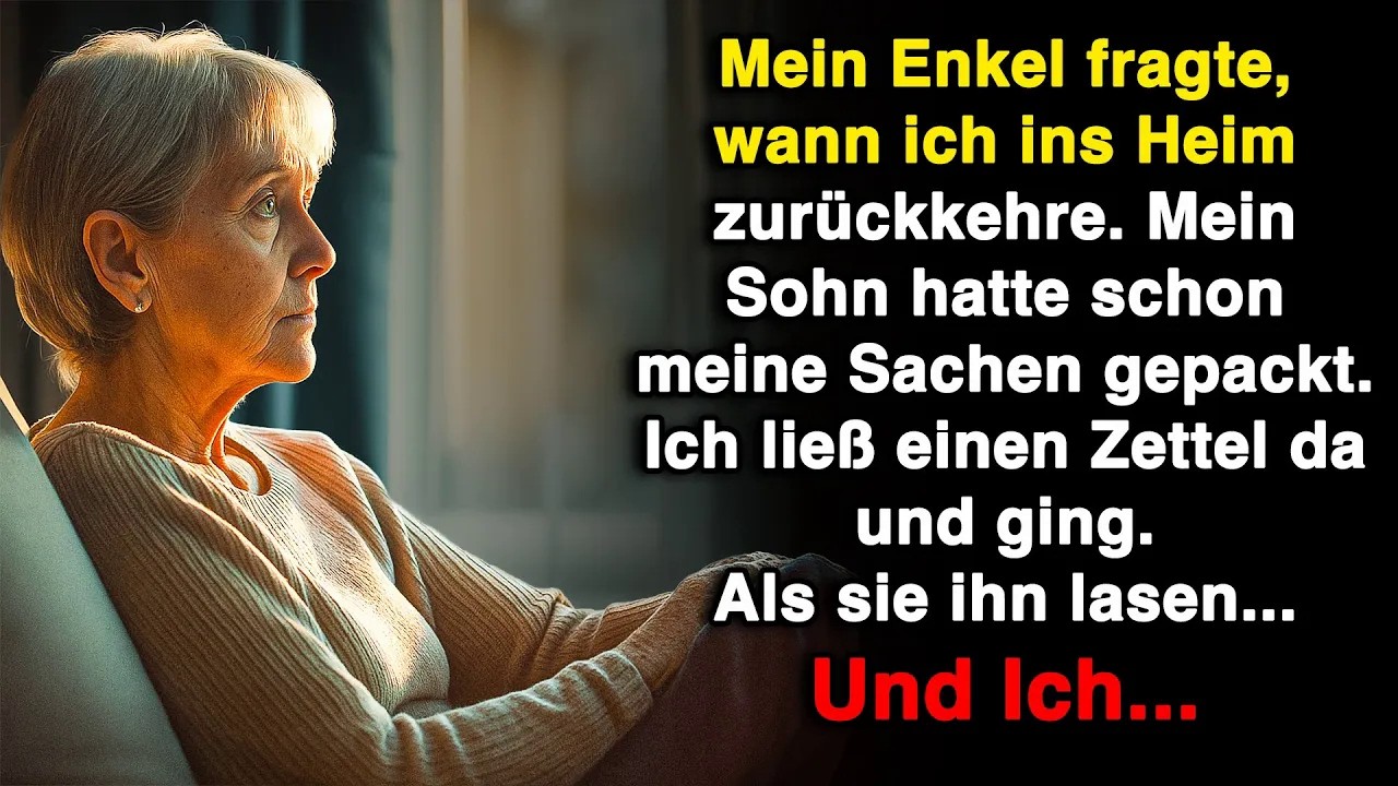 Am Erntedankfest warf mich mein Sohn raus! Dann las er meinen Brief… und weinte!
