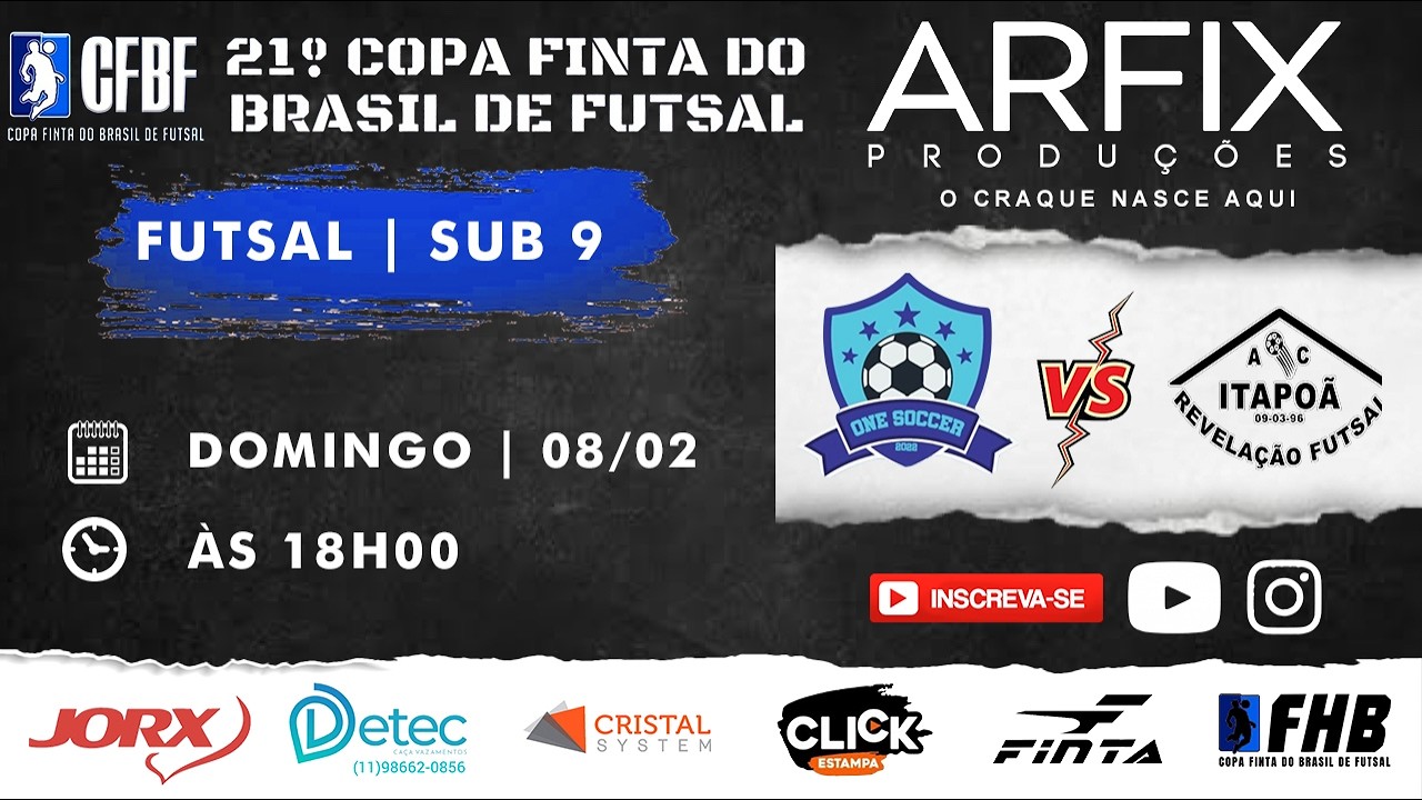 ONE SOCCER x ITAPOÃ - FUTSAL | SUB 9