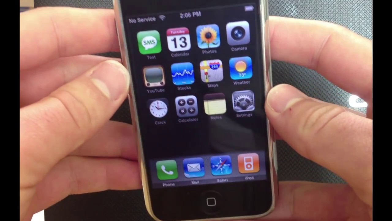 My iPhone 2G Running iOS (iPhone OS) 1.0.2