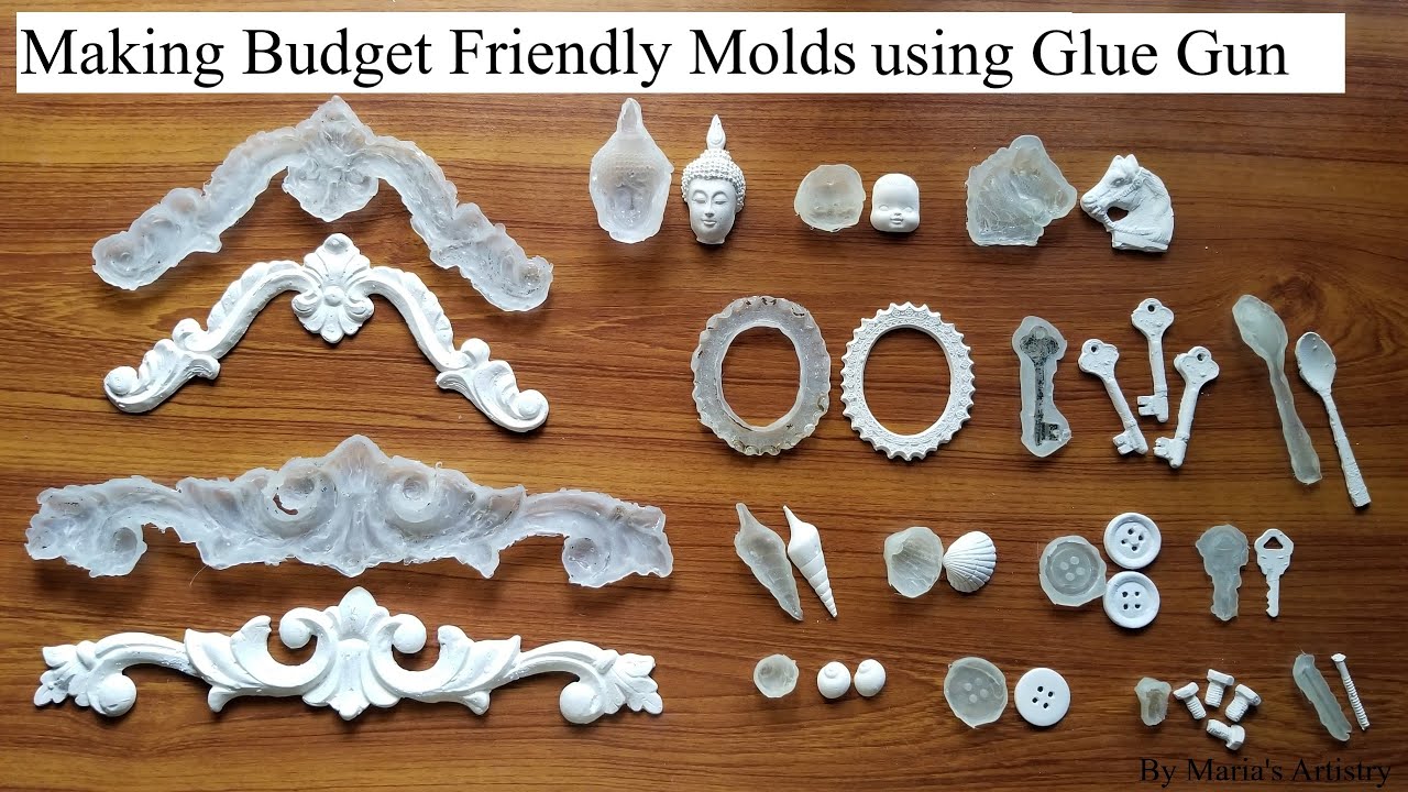 How to make molds using glue gun / DIY molds for clay work and resin work  / Molds making on budget
