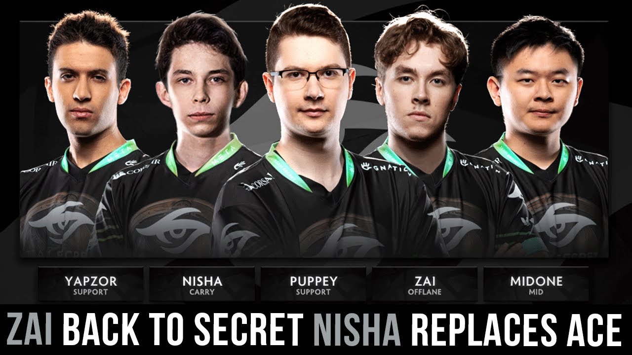 Zai Returns to Team Secret, Nisha Replaces Ace - No Dendi?! - Players Gameplay Compilation - Dota 2