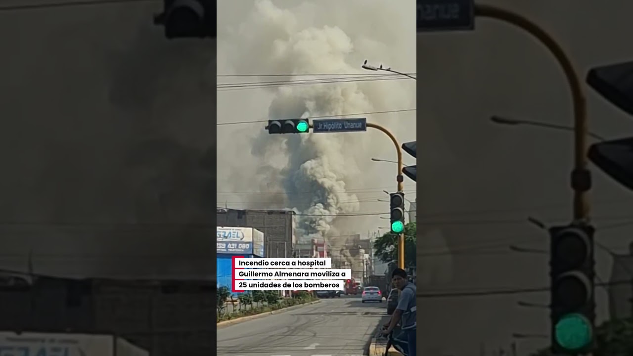 Incendio cerca al Hospital Almenara moviliza a 25 unidades de los bomberos